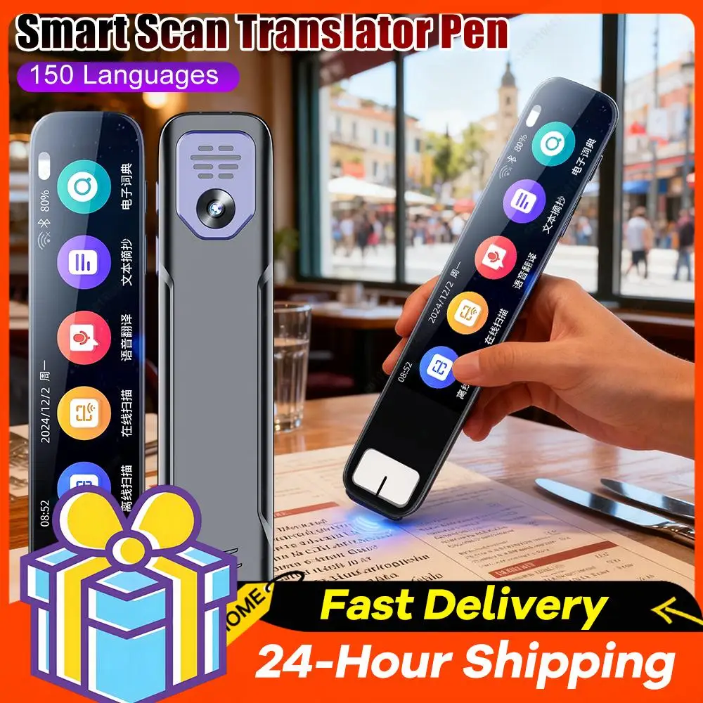 

Умная ручка-сканер AI для перевода на 150 языков, портативная ручка для чтения текста и голосового перевода для людей с дислексией, путешествий, обучения, онлайн и офлайн переводчик