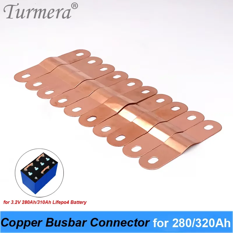 Copper BusBar Connector for 3.2V Lifepo4 Battery 280Ah 310Ah 320Ah Use in 12V 24V 36V 48V 60V Uninterrupted Power Supply Turmera