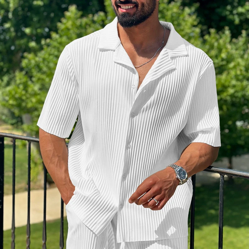 

The 2025 new trendy spring and autumn striped shirt set is fashionable trendy casual and comfortable for daily use