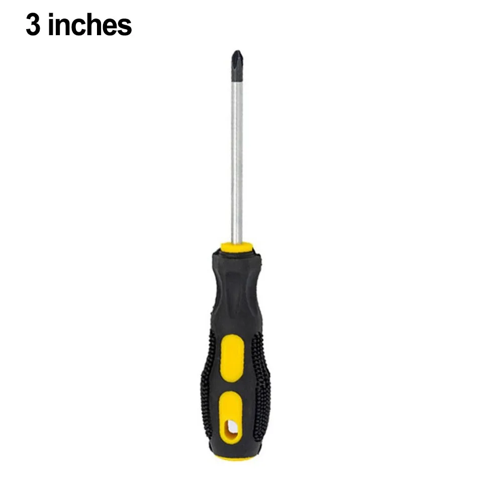 Deli 2pcs Magnetic Screwdriver Flat Head Cross Screwdriver Household Tool Set Handle Multi-Purpose Detachable Screwdriver