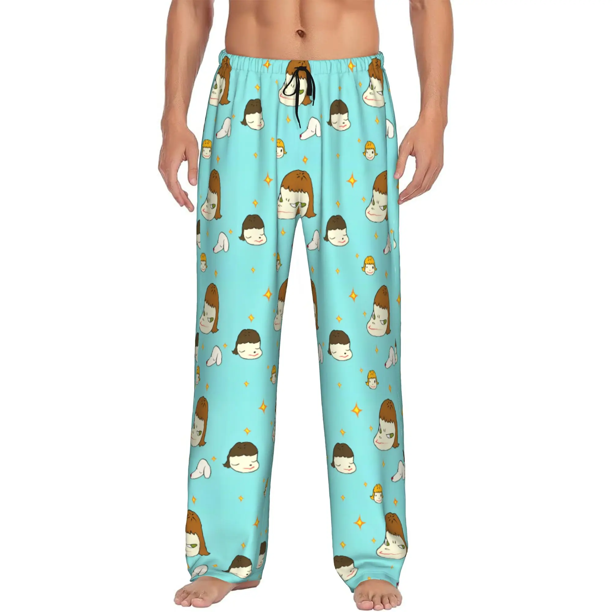 Custom Y-Yoshitomos Nara Pajama Pants Men  Lounge Sleep Stretch Sleepwear Bottoms with Pockets