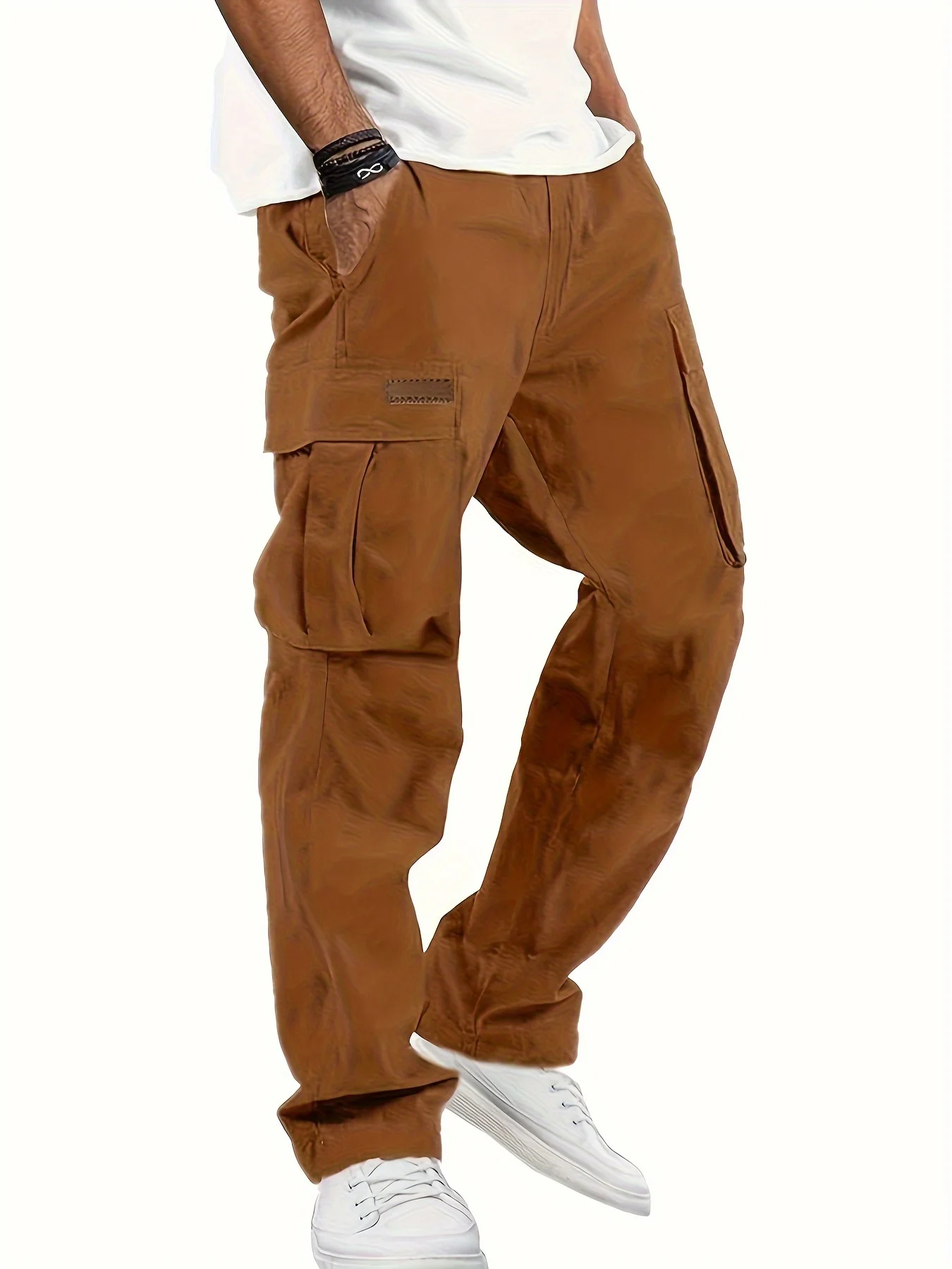 Amerikaanse stijl high street werkkledingbroek met meerdere zakken voor heren nieuwe trendy losse, veelzijdige casual lange broek met rechte pijpen