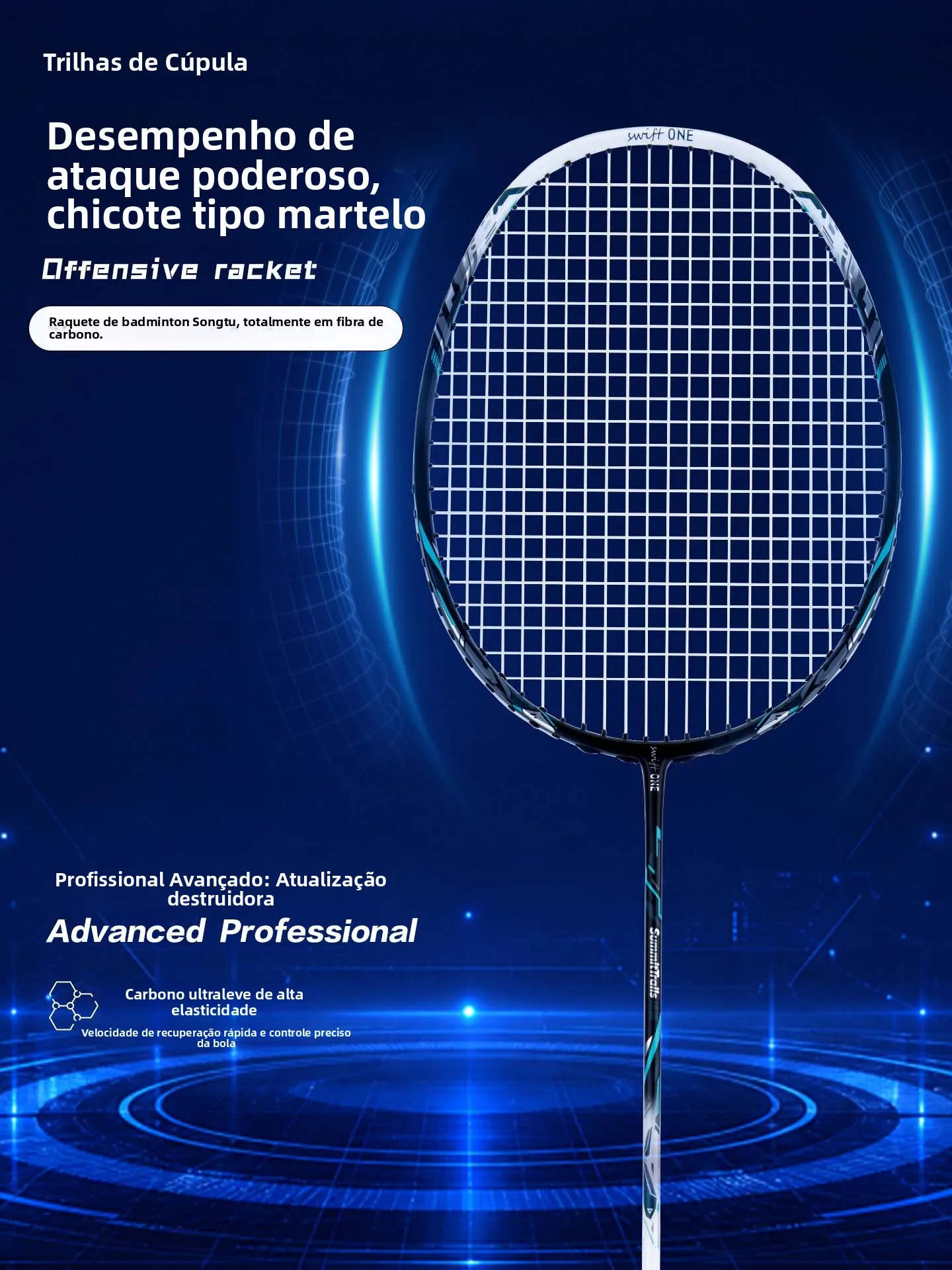 professional-carbon-fiber-badminton-racket-offense-type-full-carbon-male-female-high-elasticity-dual-shot-lightweight-tournam