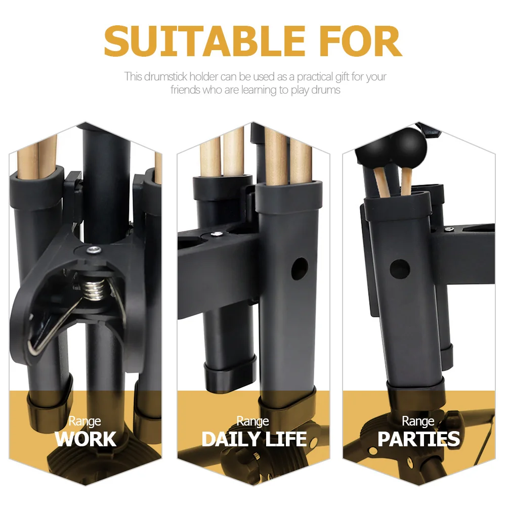 

Clip on Drumstick Holder Drum Stick Storage Barrel with Excellent Workmanship for Drum Kit Accessory Instrument Parts
