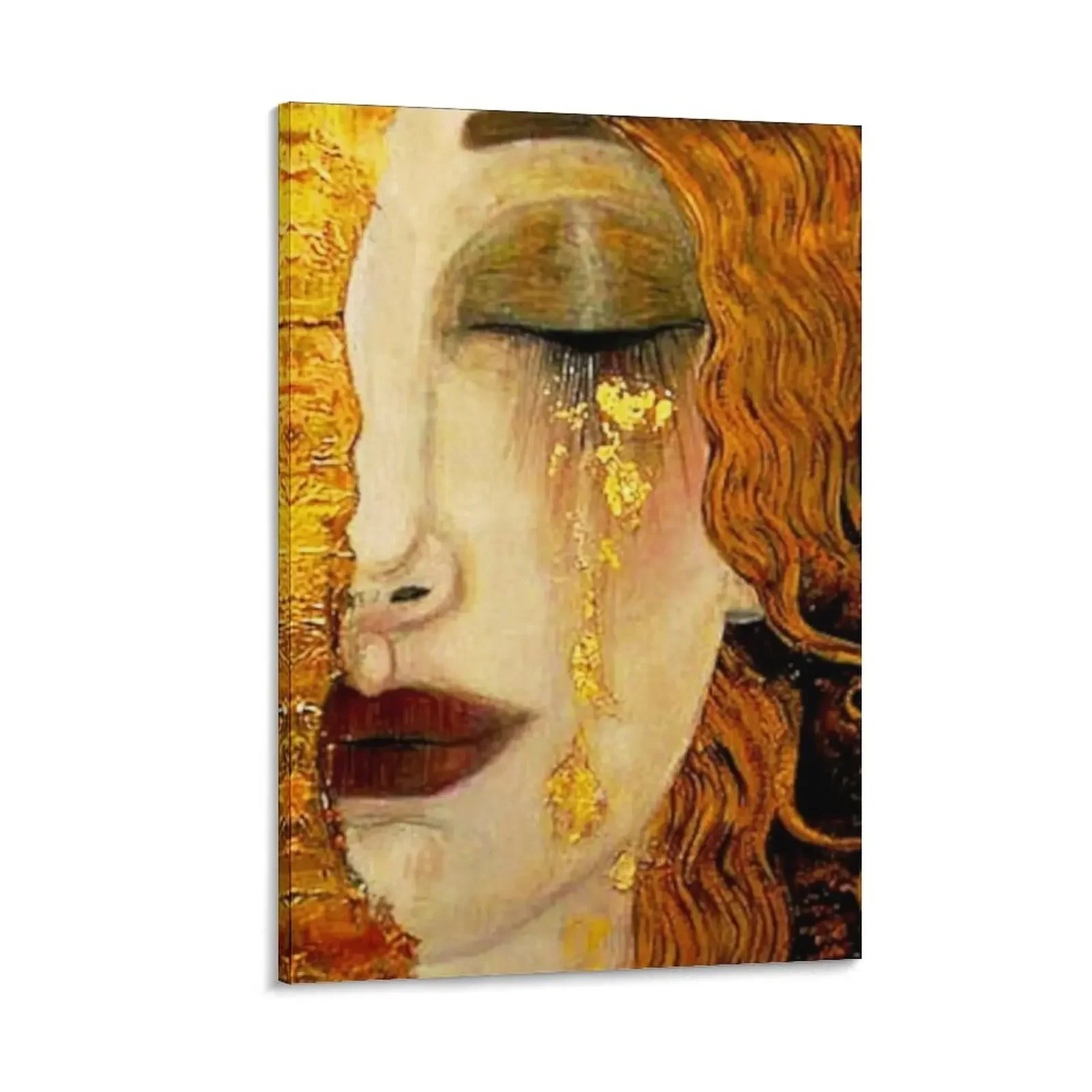 

Gustav Klimt | "Freya's Tears" w/Signature| Women's Grief Art Nouveau Canvas Painting house decoration ornaments for home