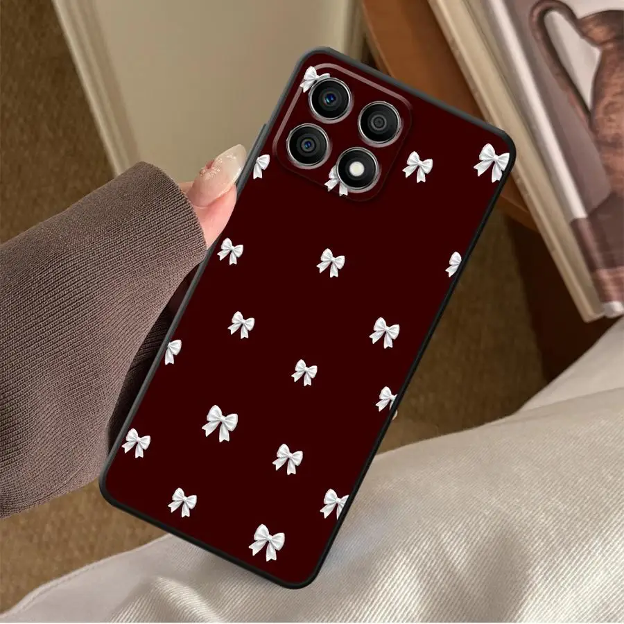 Elegante Funda con Lazo para Honor 90 8X X5b X7 X6 Magic5Lite X8 70 200 400 Lite, Funda Protectora para Teléfono X9a
