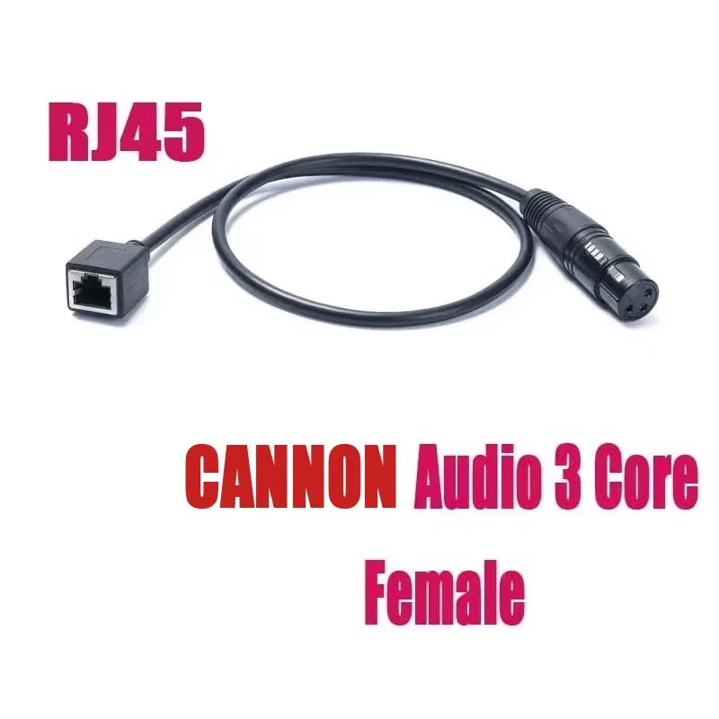 캐논 오디오 3코어 RJ45 케이블 스플리터 변환 케이블 무대 조명 이더넷 플러그 코드 OD5 실드 네트워크 신호 연장기
