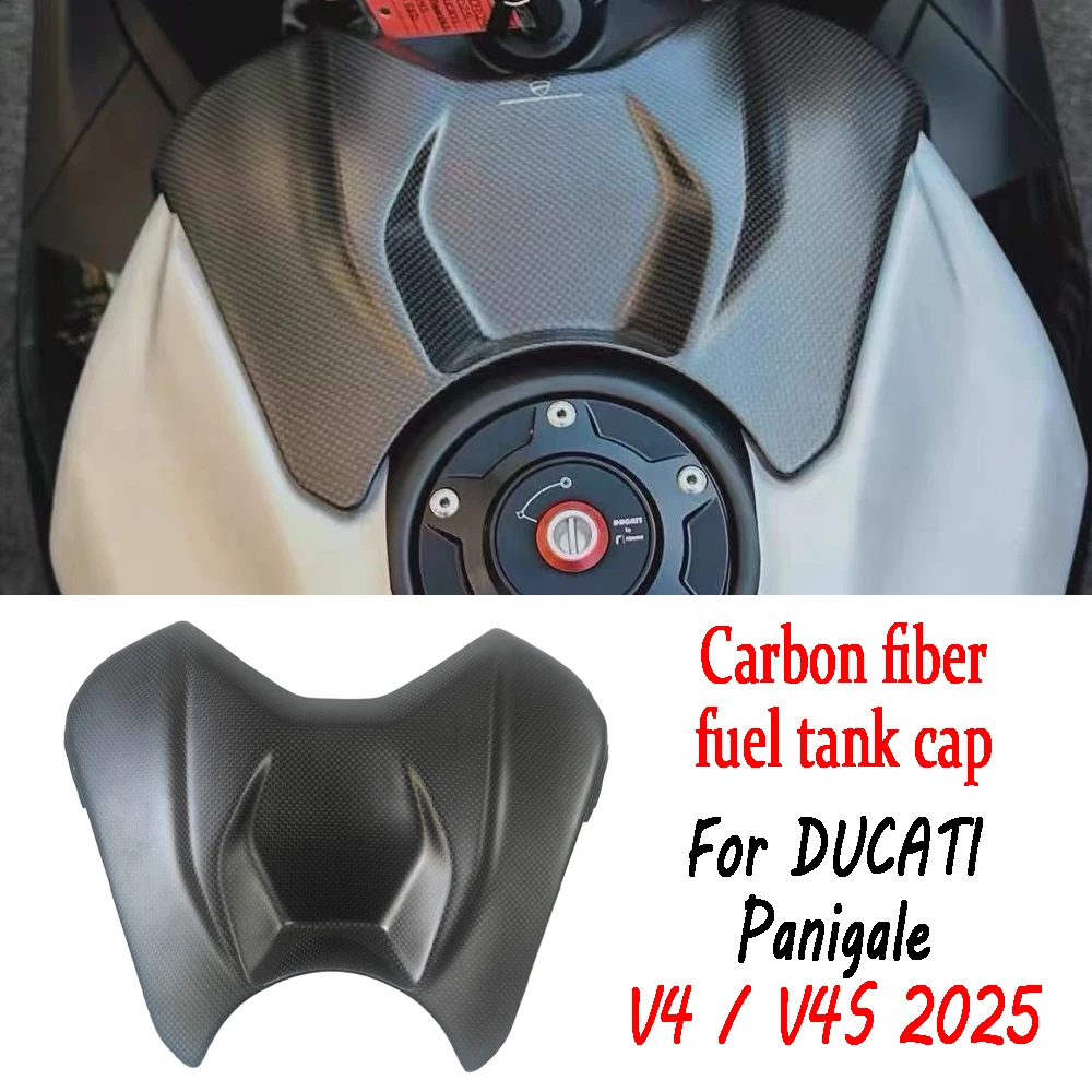 

For DUCATI PANIGALE V4 V4S 2025 Carbon Fiber Front Fuel Tank Cover Battery Covers Motorcycle Fairings Modified Parts