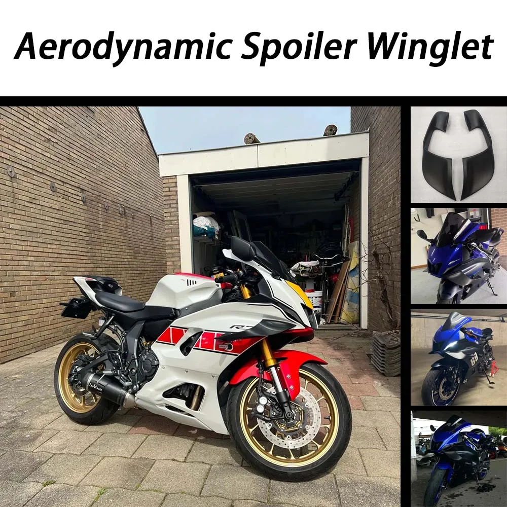 

For YAMAHA YZF R7 YZFR7 2021 2022 2023 2024 2025 Fixed Wind Wing Motorcycle Wing Aerodynamic Fairing Matte Black Accessories