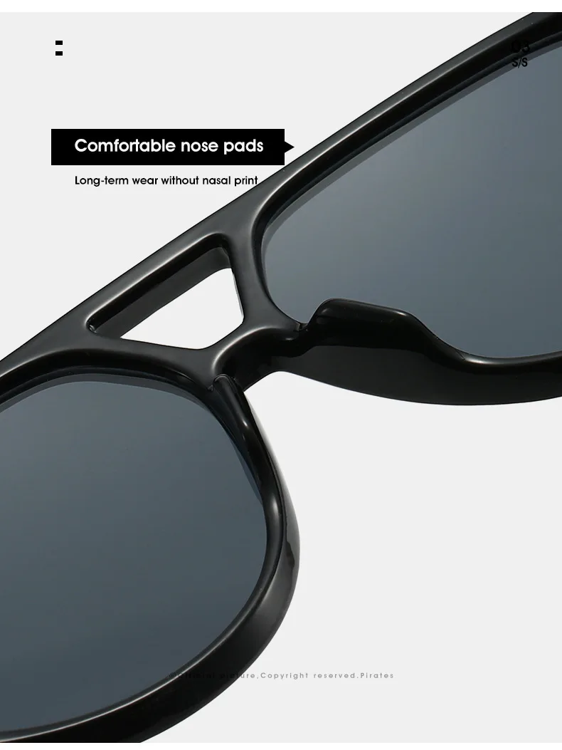 Mode Pilot frauen Sonnenbrille Neue Übergroßen Punk Marke Designer Sonnenbrille Trendy Street Metall Doppel Brücke Shades Brillen – Detail 15