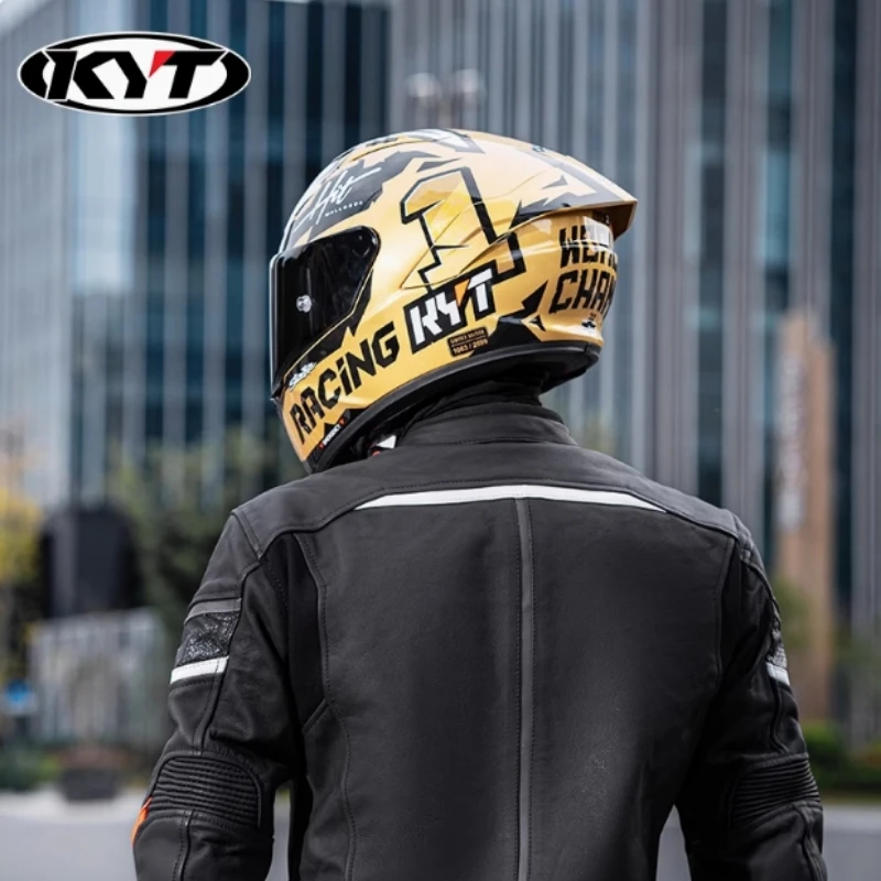 KYT  for Harley BMW Motorcycles Protective Classic Carbon Fiber Helmet High Strength Fiberglass Helmet Track Lightweight Helmet