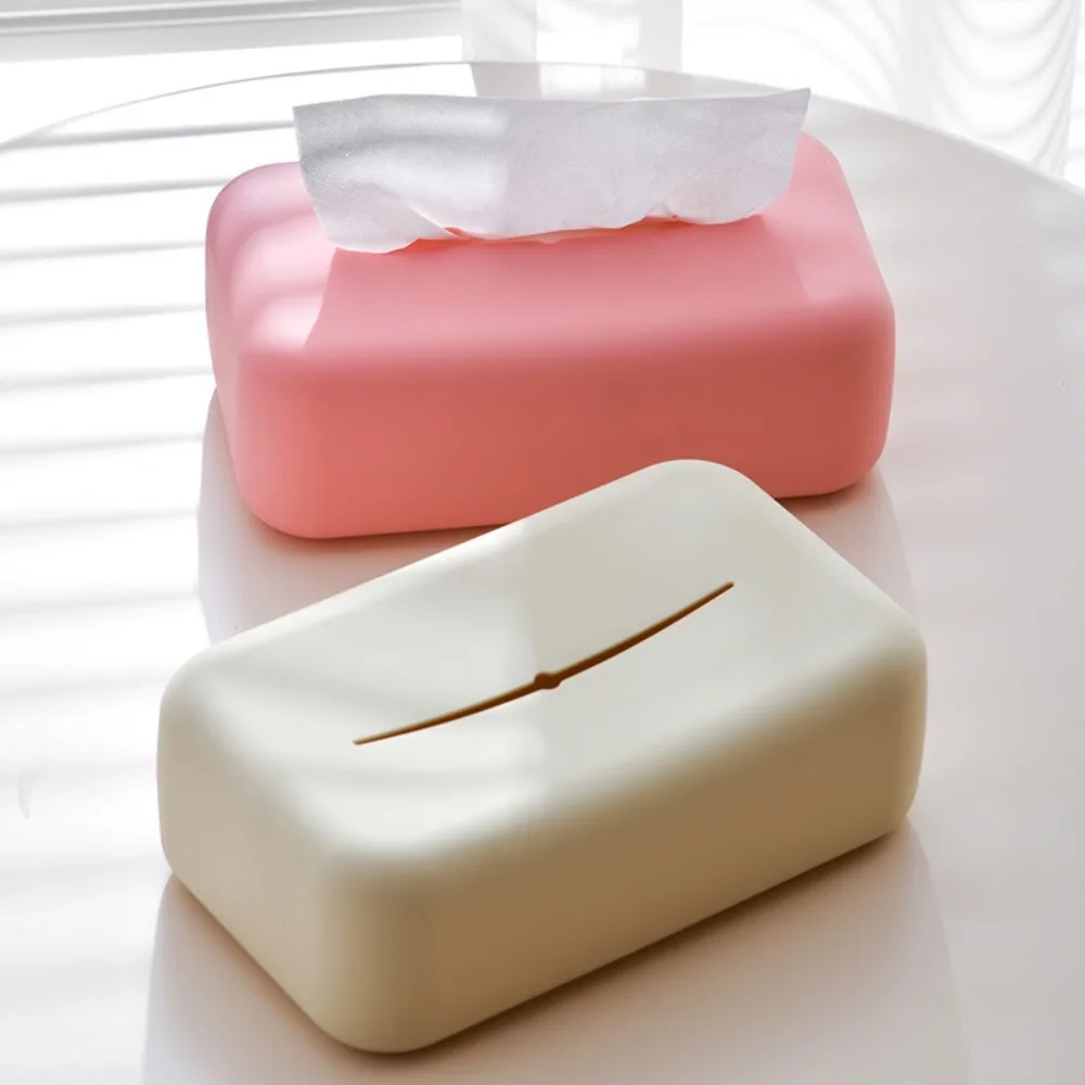 

High Quality Waterproof Silicone Tissue Box Simple Style Soft Silicone Tissue Box Cover Portable Tissue Storage Holder