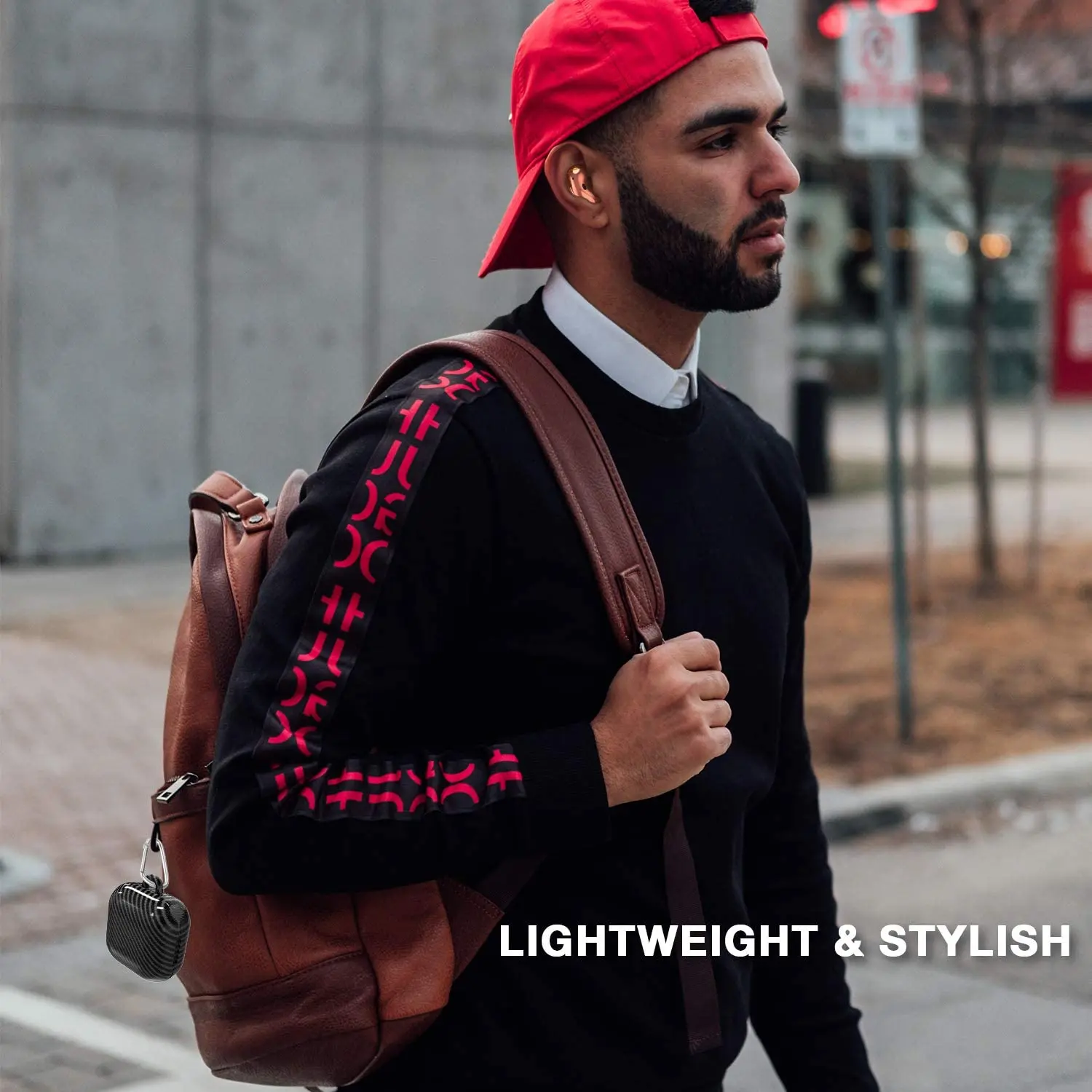 Funda de fibra de carbono para Samsung Galaxy Buds Live, carcasa con llavero, PC, protección dura contra golpes, carcasa de lujo para Galaxy buds 2/Pro