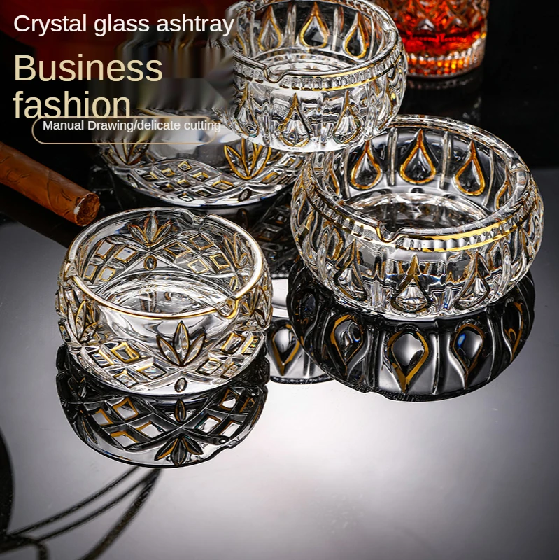 

Креативная пепельница, индивидуальная мода, хрустальное стекло, европейская мода, большая пепельница для дома, гостиной, офиса, КТВ