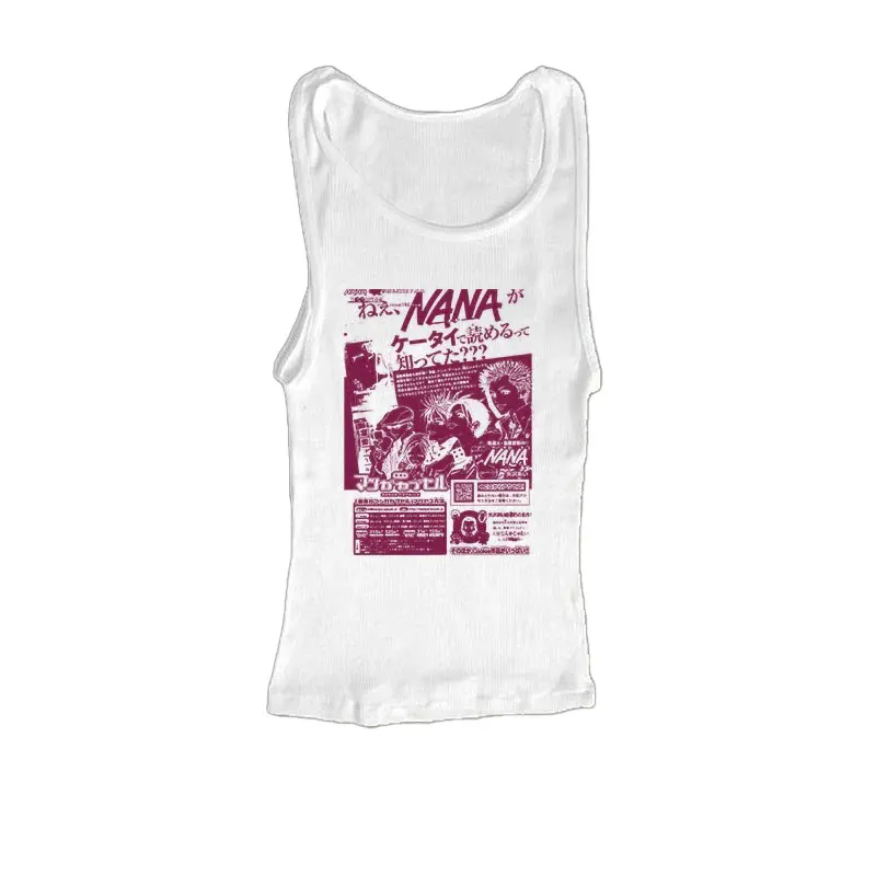 Nana Osaki Grafik-Tanktop Streetwear Gothic Casual Harajuku Japanische Kleidung Mode Rock Punk Ärmellose Tanktops & Camis Coquette