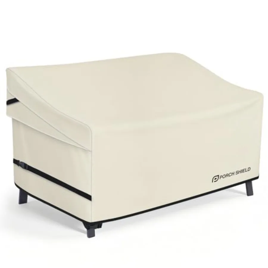 

Водонепроницаемый чехол для уличной скамейки-дивана, чехол для двухместного сиденья, 56x31x33 дюйма, бежевый