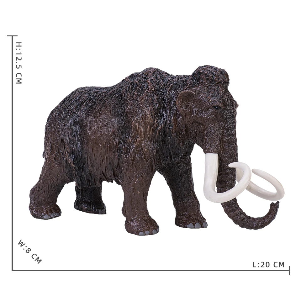 Simulation Mammut Modell Wollige Nashorn Eiszeit Säbel Zahn Tiger Pädagogisches Kinder Spielzeug Action-figuren Sammlung Kinder Geschenk – Detail 6