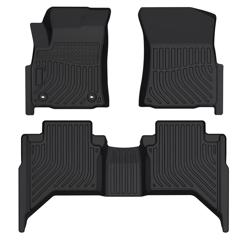 

Toyota Hilux Revo Car Floor Mats TPE Special Liner Set For Trunk Decor 3Pcs Mats