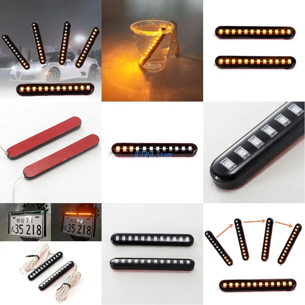 

U13C Led DRL Flowing Strip Car Tail Turn Brake Rear View Mirror Steering Light