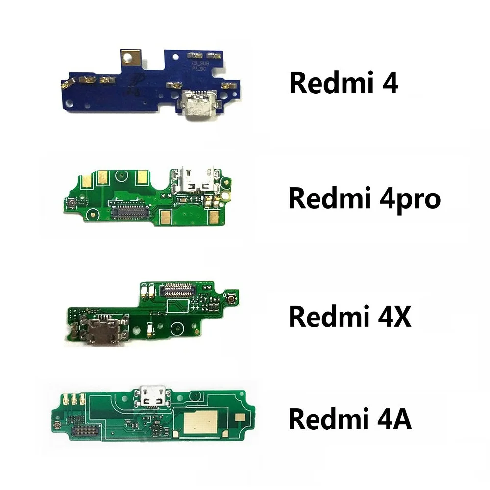 Microphone Module+USB Charging Port Board Flex Cable Connector Parts For Xiaomi Redmi 4 4Pro 4A 4X Replacement