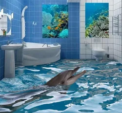 beibehang High quality custom wallpaper floor shark dolphin waterfall 3D three-dimensional painting PVC self-adhesive wallpaper