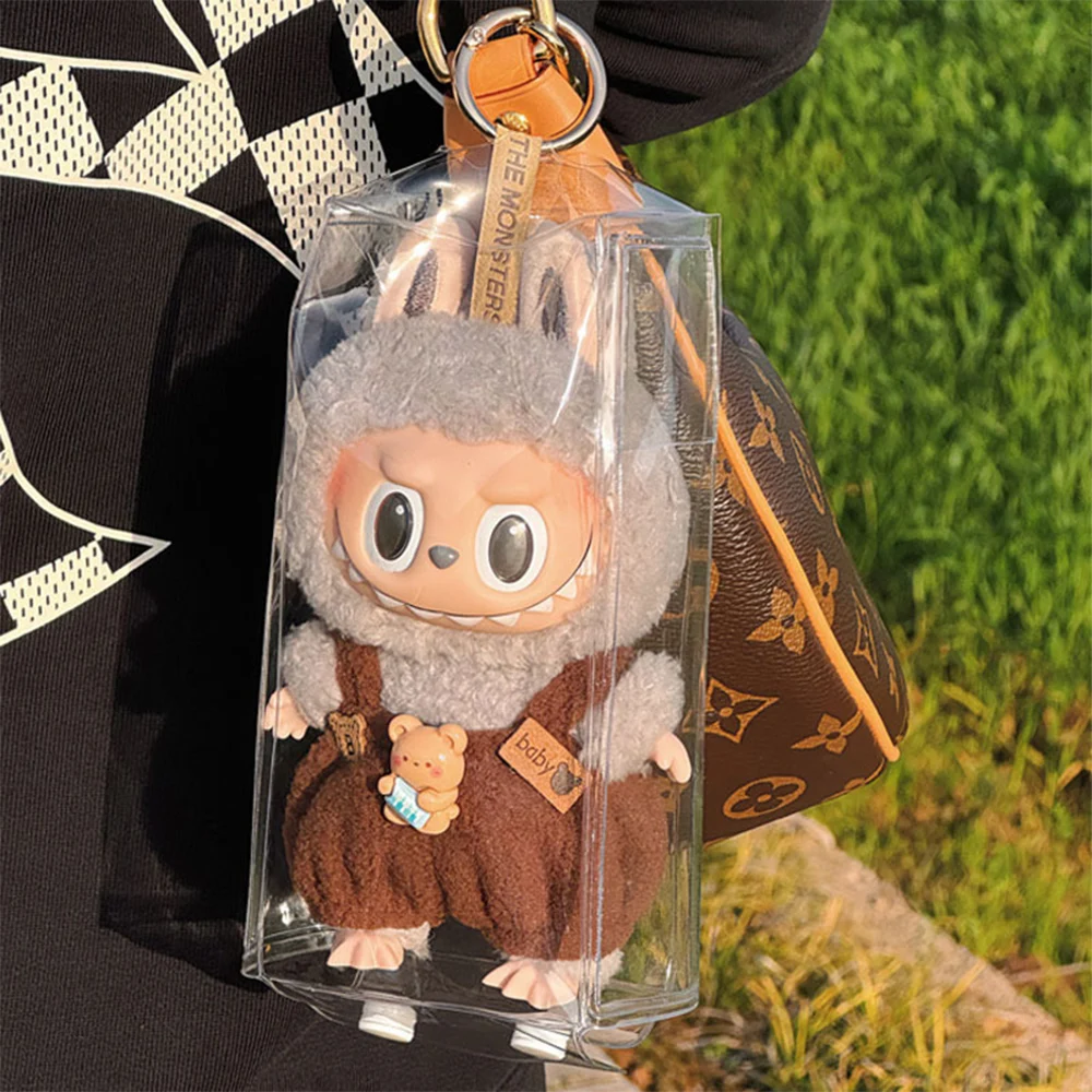 

Labubu Doll Bag Transparent Display Bag with Dust Protection Keychain Bag Used for Labubu Doll Decoration