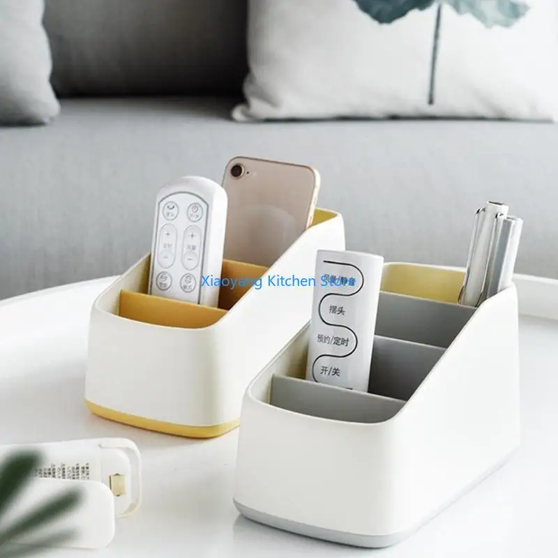 

69HC Desktop Phone Holder Charging Remote Control Tray Sundries Storage for Bedroom Office for Watch Data Line Headset