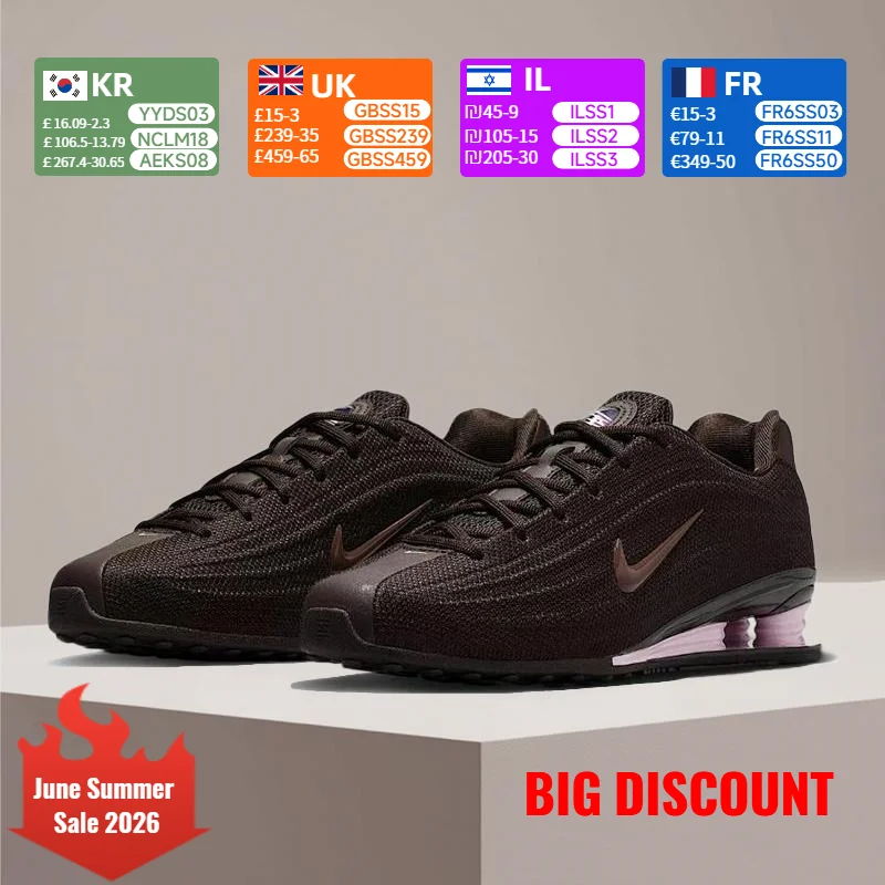 Nike SHOX Z: Versátil e estiloso, nas cores preto e marrom. Tênis casuais femininos duráveis e leves de cano baixo HQ7540-200