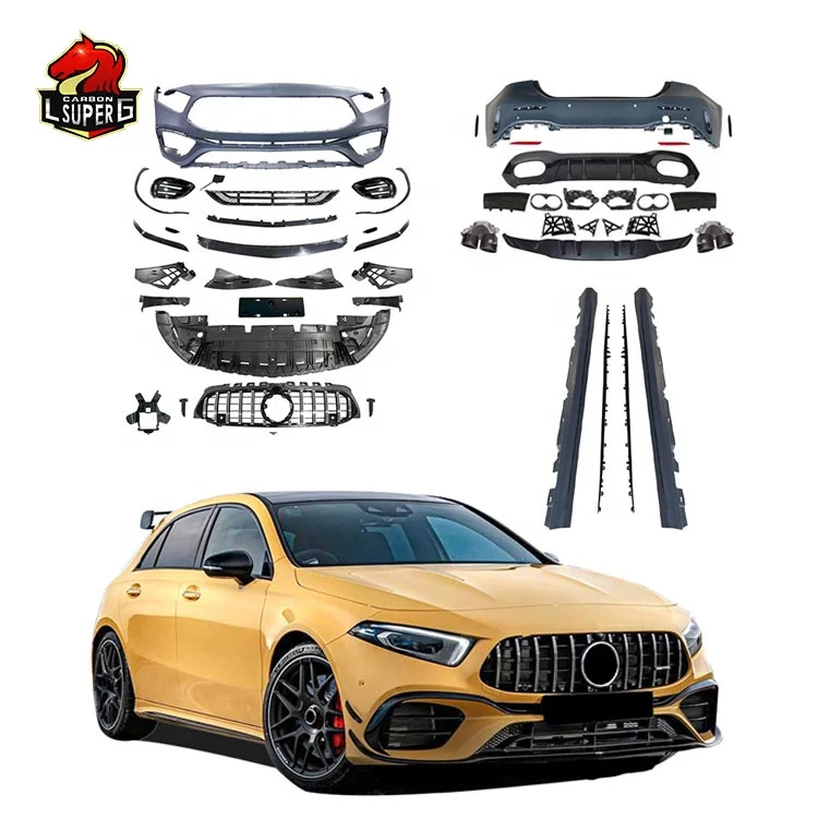 

2019y A class W177 body kit W177 upgrade A45 body kit front bumper rear bumper diffuser grille exhaust tip car bumpers