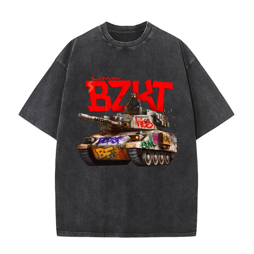 

Випраная винтажная рок-группа Limp Bizkit, альбом, графическая футболка 2025 года, мужская и женская повседневная футболка большого размера с коротким рукавом, мужская уличная одежда
