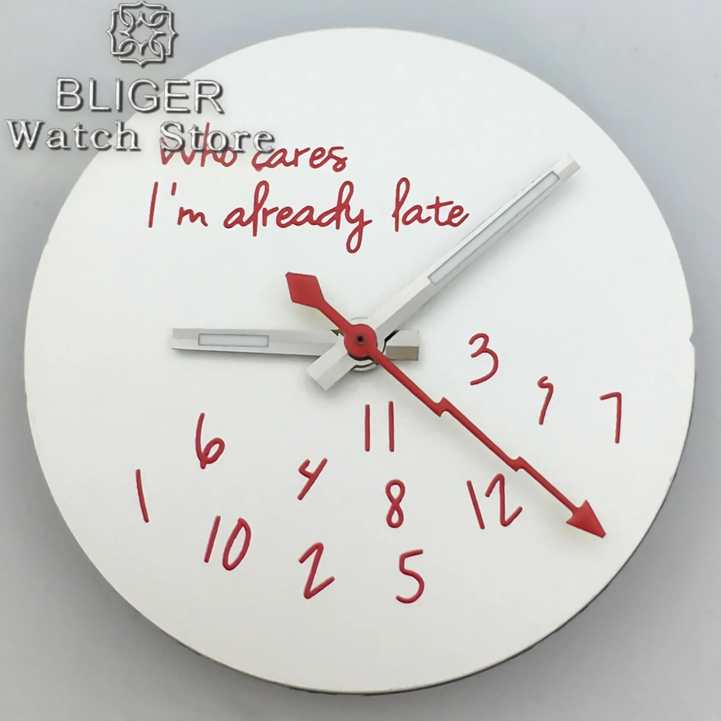 BLIGER High Quality C3 Green luminous Hands and Watch Dial Set 29mm DIY Watch Faces Fit NH34 NH35 36 ETA2824 36 PT5000 Movement