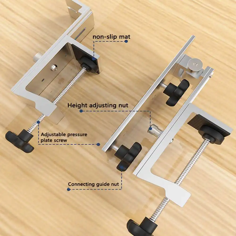 Imagem -05 - Braçadeiras do Elevador do Trilho do Xy-gd005 Projeto Deslizante Original do Tenon Altura Ajustável Ideal para Várias Alturas e Trilhos da Tabela