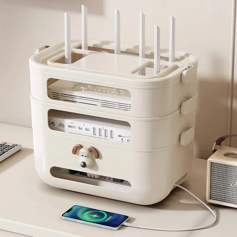 

Пластиковый ящик для хранения Wi-Fi-маршрутизатора, домашний ТВ-приставка, стеллаж для хранения, розетка, беспроводной оптический модем, органайзер для кабеля, коробка для храненияZF283