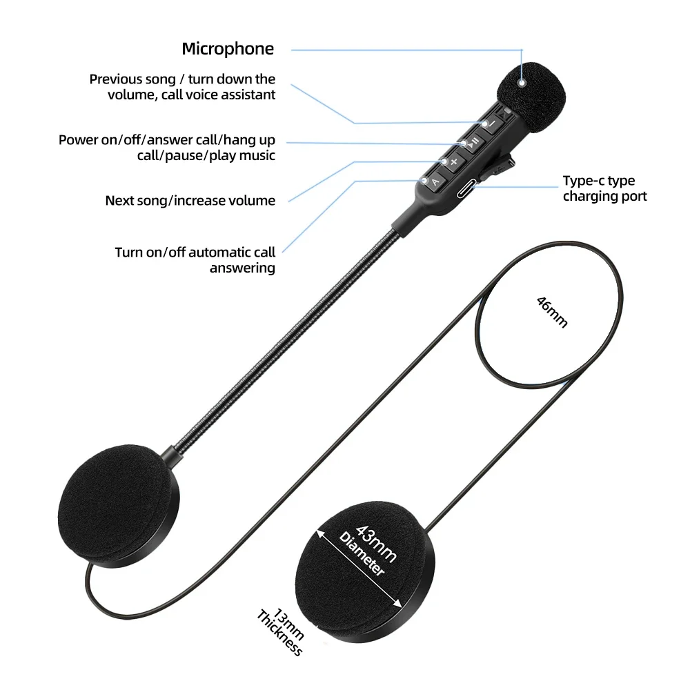 Neues bt30s Bluetooth Anti-Interferenz-Headset für Motorrad helm mit Freis prec heinrich tung Kopfhörer Motorrad helm Headset