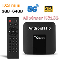 TV Box Original Tanix TX3 mini 2G 16G Android 11.0 HD 4K Allwinner H313S Dual WiFi 4G 5G TX3 TV Box Smart H.265 2G 64G TX6 TVBOX