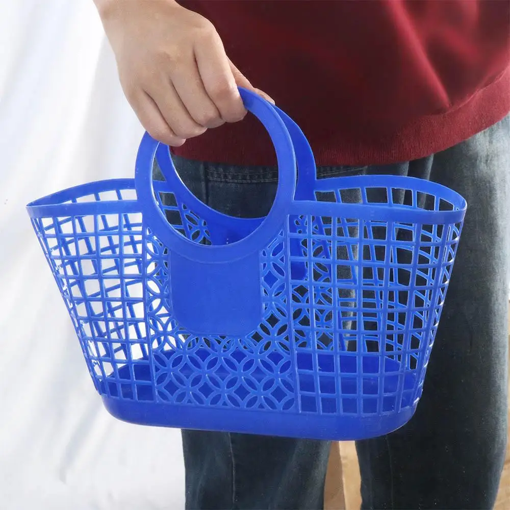 Portable Durable Hollow Hand-Held Hanging Storage Basket Toy Organizer Kitchen Bathroom Accessories Basket