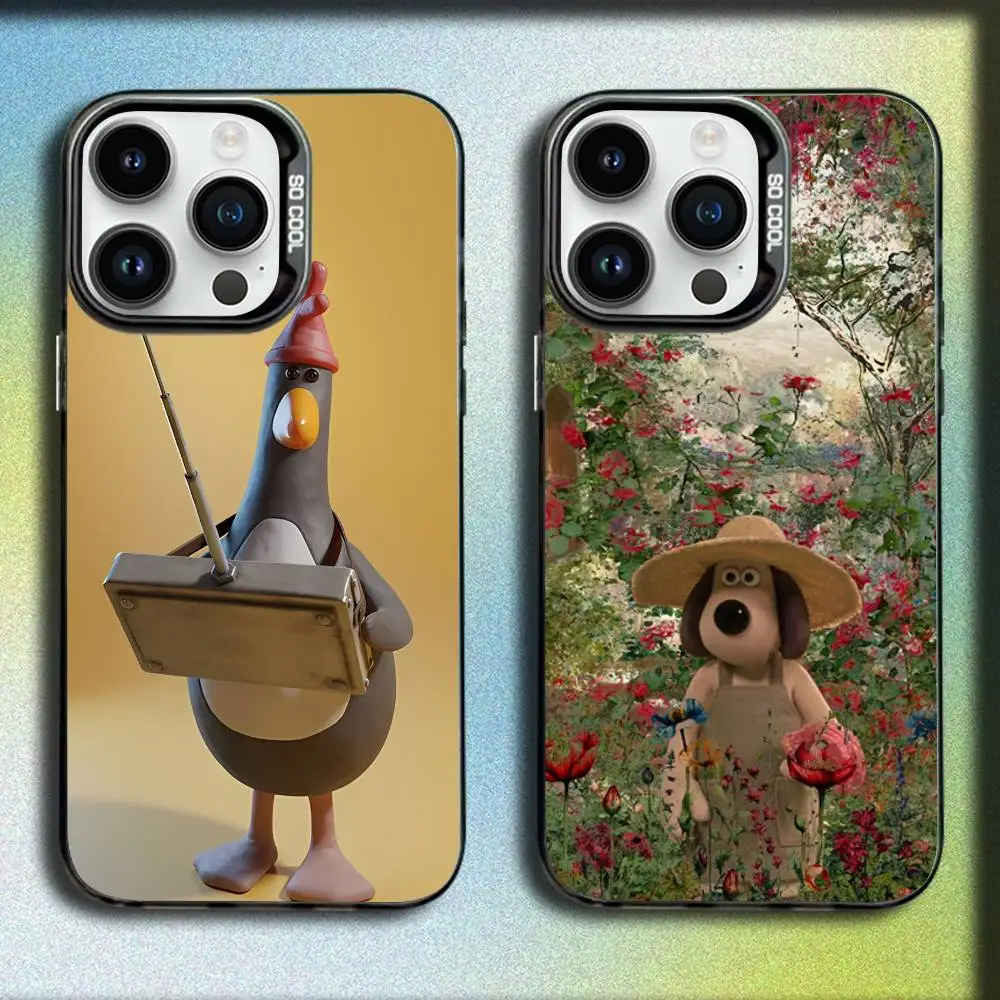 

G-Gromit C-Cartoon and W-Wallace Phone Case For iPhone 17,16,15,14,13,12,11,Pro,Max,Plus,E,SE4,Air,Mini Black IMD Box