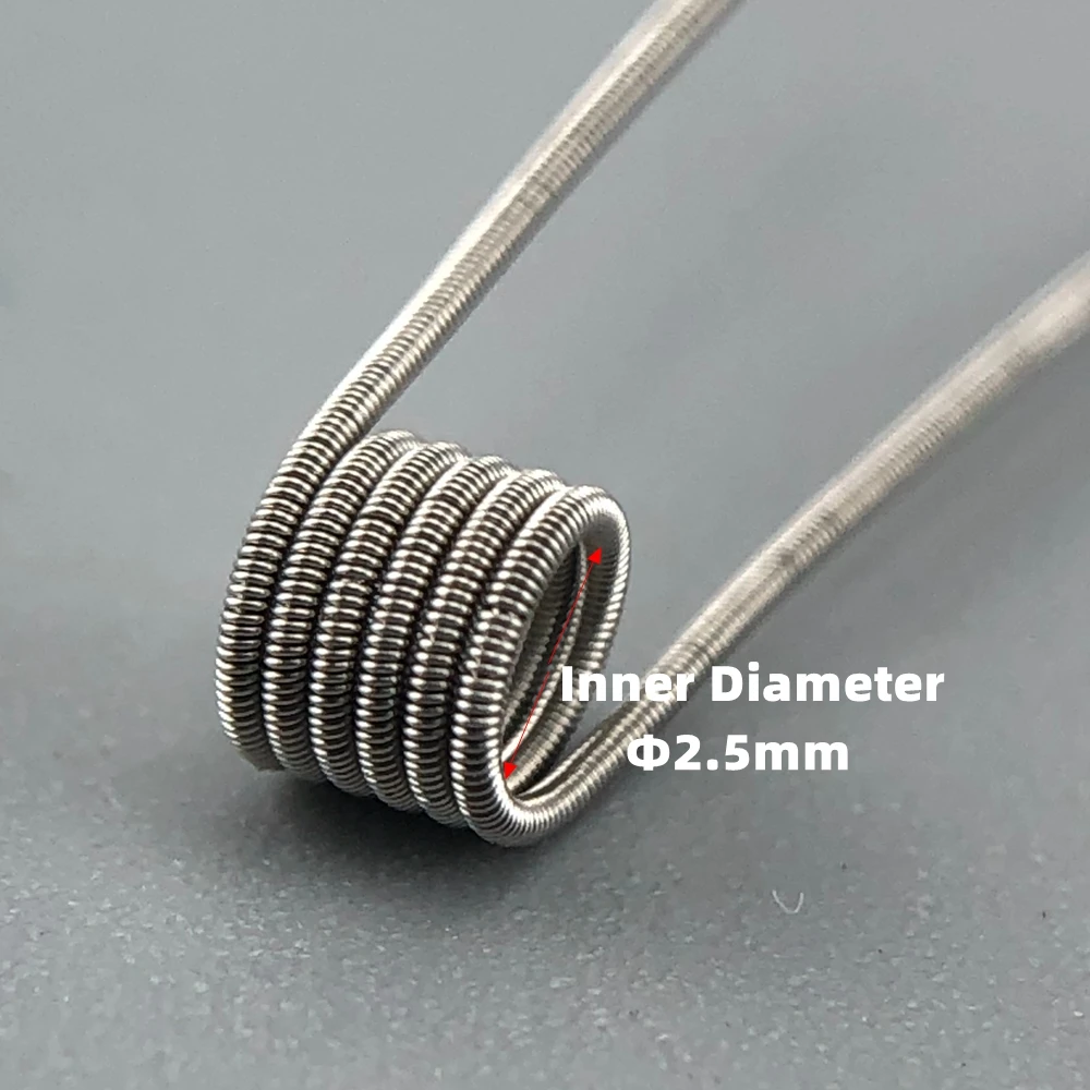 Inner Diameter 2.5mm MTL AIO RBA Coil Fused Clapton Alien Head Resistance A1 316L NI80 Wire For BB Box Boro SXK Tank