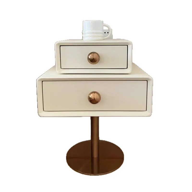 Painted bedroom bedside table Solid wood creative small cream sugar cube Modern simple light luxury rotating bedside table