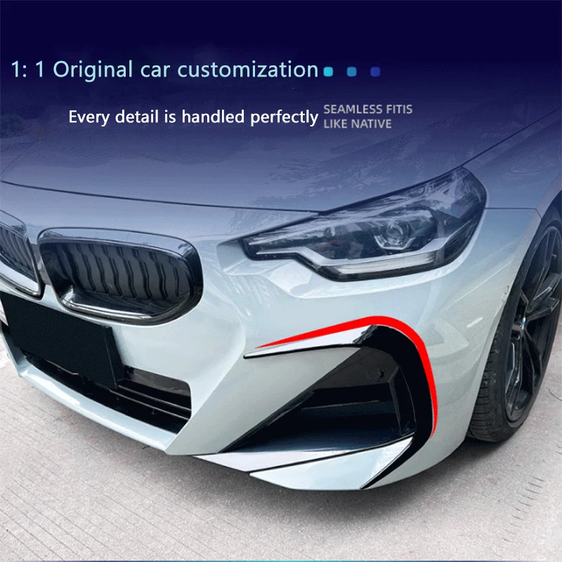 

Suitable for BMW 2 Series Coupe G42 M Sport 2022+ High quality modified parts with front air intake blade car sticker
