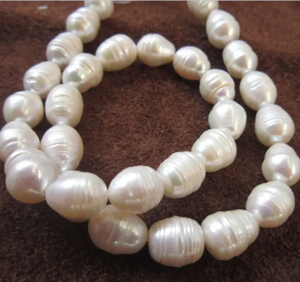 

classic 10-11mm south sea white baroque pearl necklace 18inch
