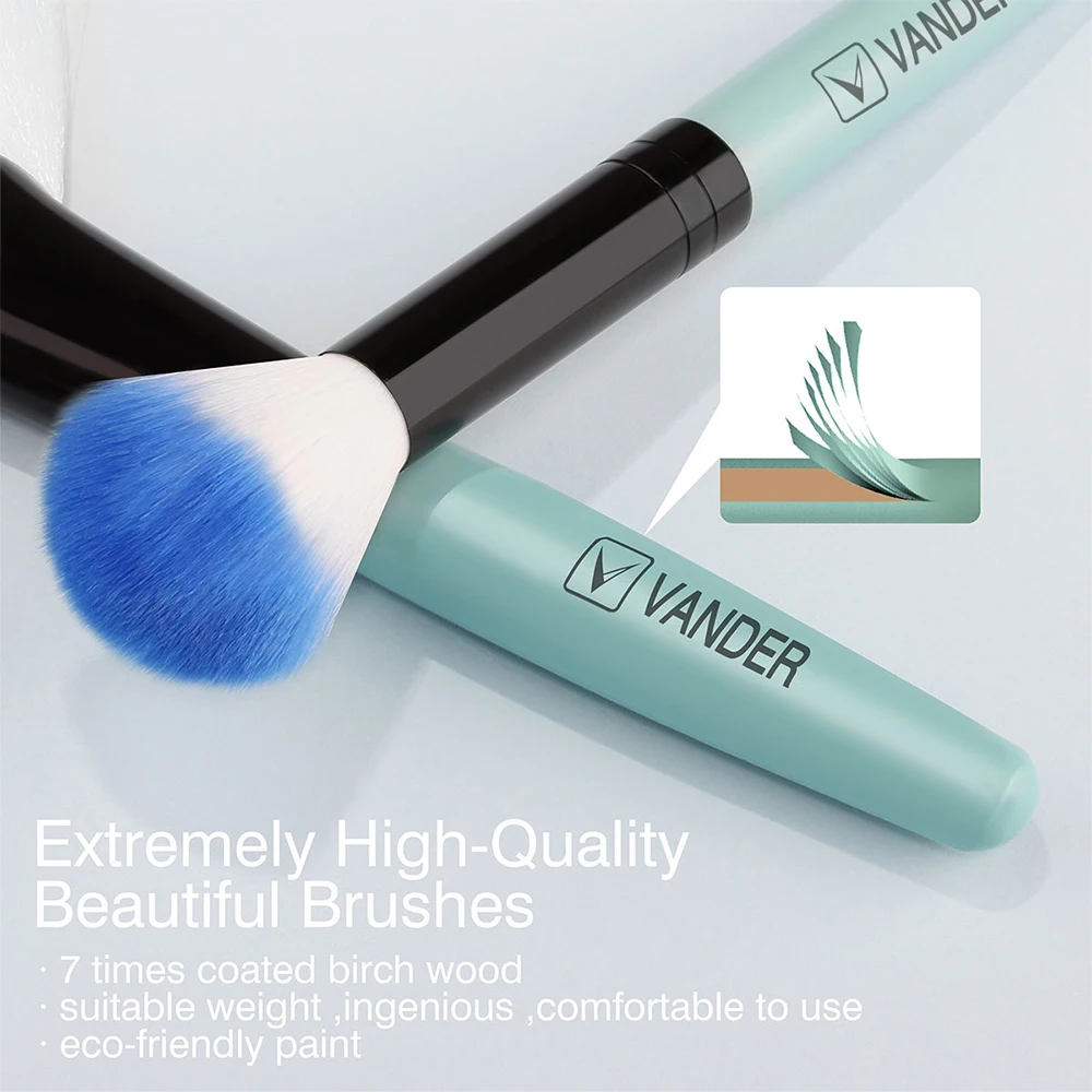 Set di pennelli per trucco da 32 pezzi Set di pennelli per fondotinta in polvere sintetica premium Contorno Fard Correttore Ombretto per sfumare Liner Kit di pennelli per trucco