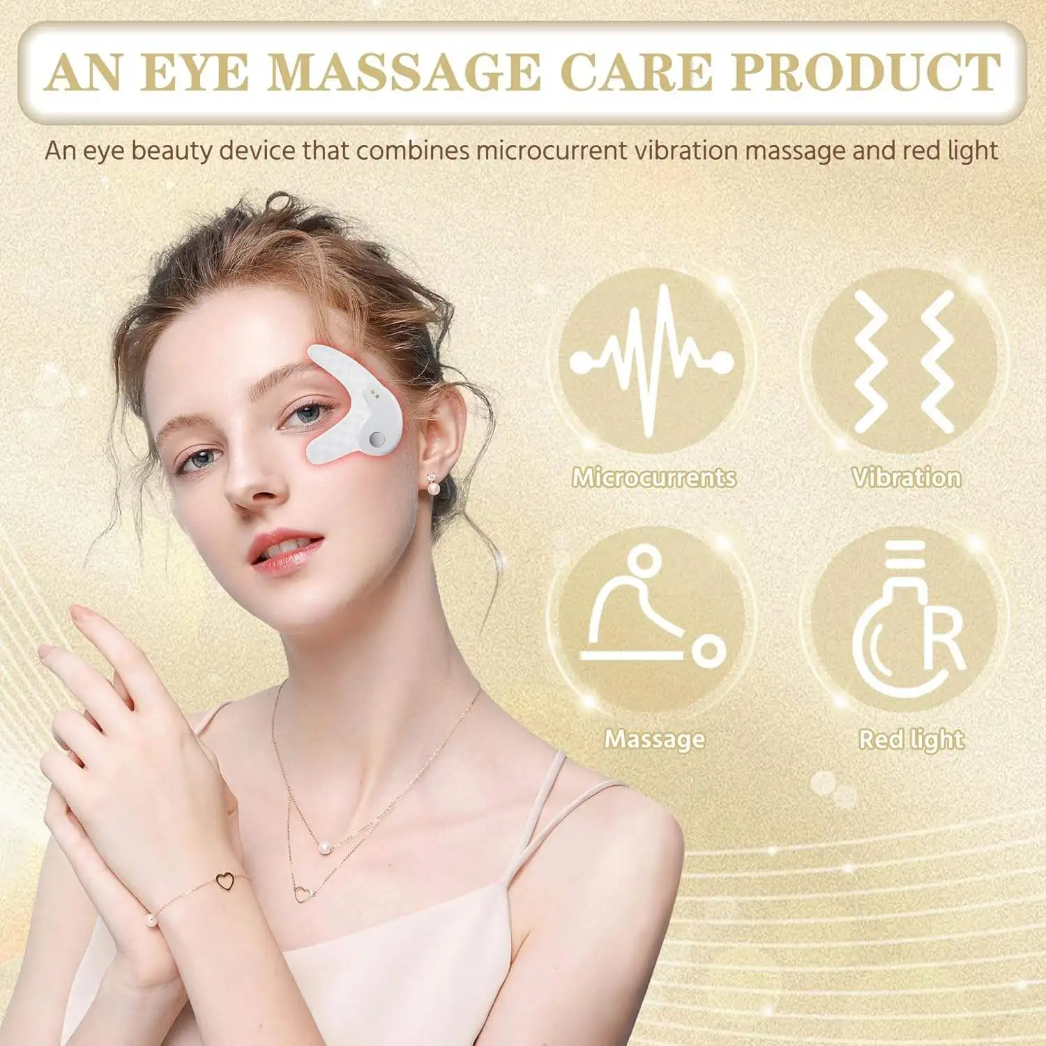 2025 Heißer Verkauf Andere Heimgebrauch Ems Micro Current Mini Eye Beauty Device Rotlichttherapie Unter dem Augenmassagegerät Patches Instrument