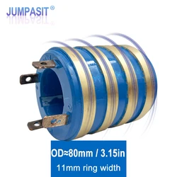 1pcs Jumpasit 4 Way 30A 40A Electric Collector Slip Ring 45mm Shaft Rotary for Crane Machine