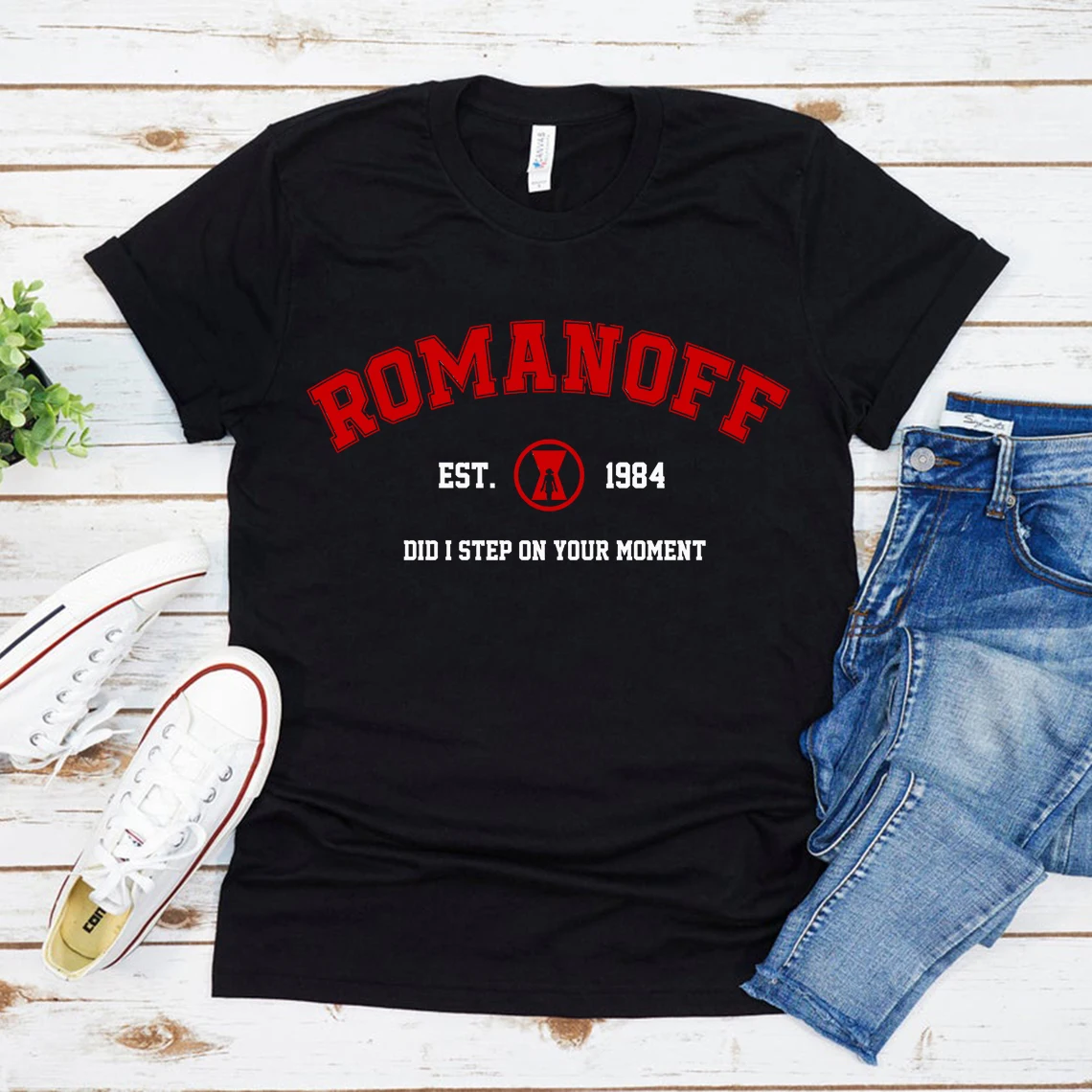 

Black Widow Crewneck 2021 T Shirt Did I Step on Your Moment T-Shirt Romanoff 1984 Tee Fan Gift Unisex Short Sleeve Harajuku Tees