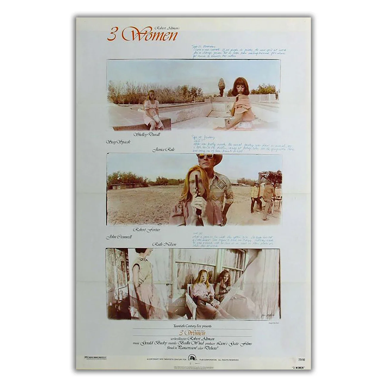 WM3442 3 Women Classic Movie HD Silk Fabric Poster Art Decor Indoor Painting Gift