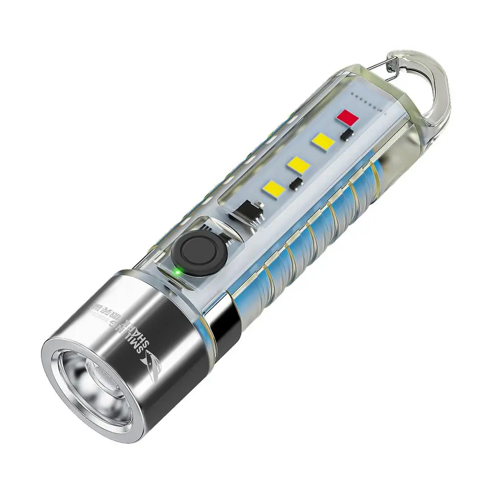 Mini Torch Light LED Keychain Flashlight Aluminium Multifunctional Outdoor Alloy Fishing Torch Camping E6P4