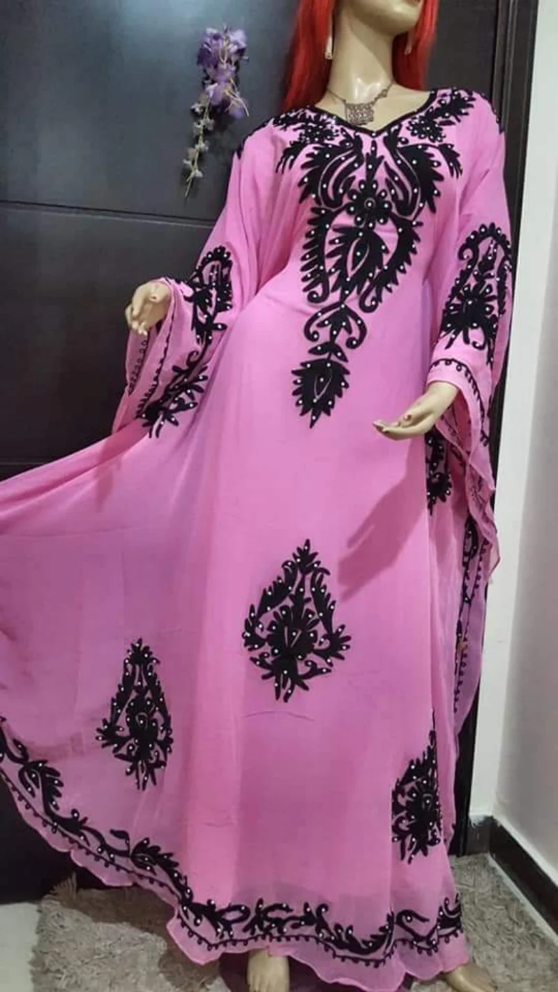 New Moroccan Dubai Kaftans Farasha Abaya Dress Very Fancy Long Gown