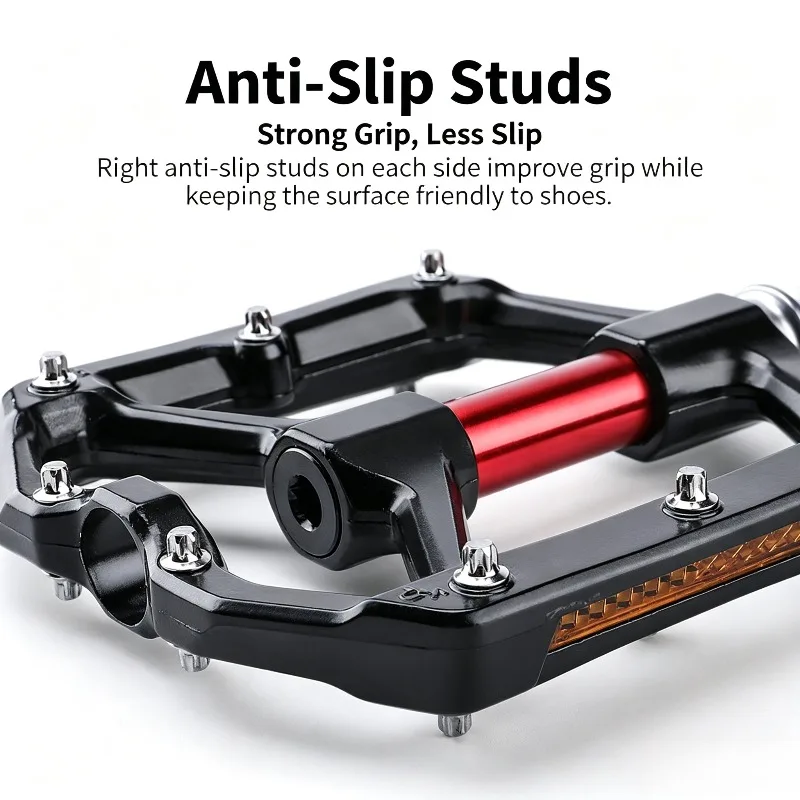 Bicycle Pedals High Speed Bearing Pedals with Reflector for Road Bike Cycling Footrest Riding Accessories