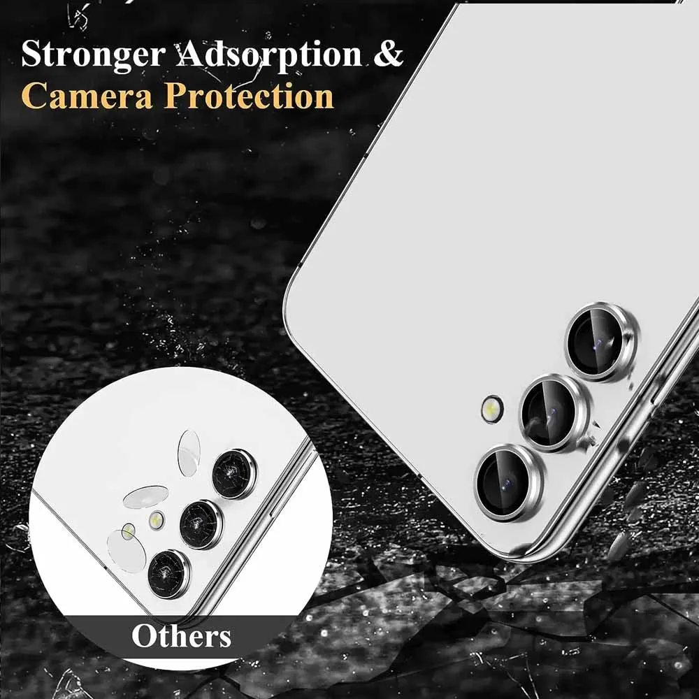 Arka Metal Halka Kamera Cam Samsung Galaxy A55 5G Kamera Lens Koruyucu Cam Samsung A55 A35 A15 Lens Koruyucu Kılıf